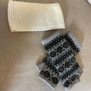 Cozy Knit Headwrap and Patterned Gloves Set